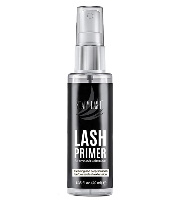 Eyelash Extension Adhesive - Fast-Drying Black Lash Glue with Primer Set for Professionals