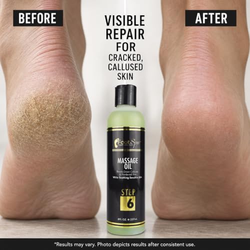 Foot Spa Pedicure Massage Oil with Callus Care - Cooling, 8 oz