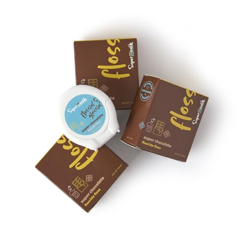 SuperMouth Nano Hydroxyapatite Fluoride Floss 3 Pack - Chocolate