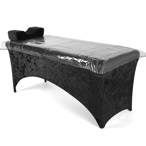 PRASNE Clear Waterproof Lash Bed Cover for Esthetician & Massage Tables - Large 78.7" x 35.4"