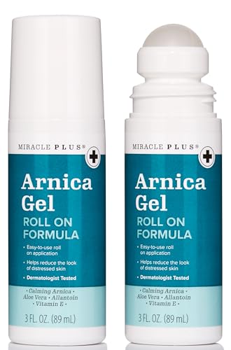Miracle Plus Arnica Bruise Roll-On Gel 3oz - 2 Pack, Natural Skin Relief