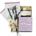 Lavender Spa Gift Set with Candle, Bath Bomb & Soap - Relaxation Gift Basket for Women