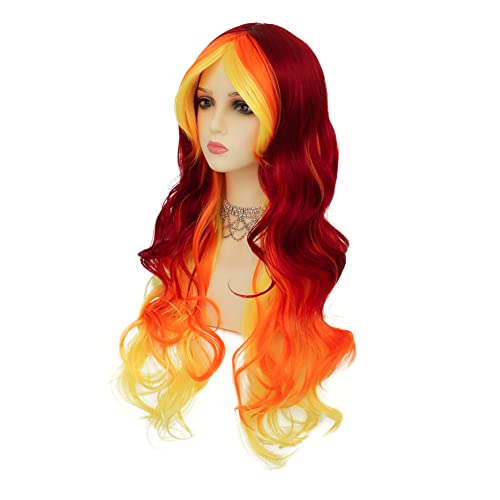 Colorful Long Curly Wavy Costume Wigs for Women - Halloween & Cosplay