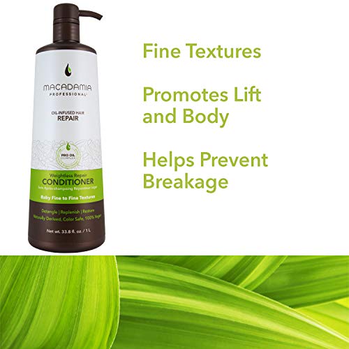 Macadamia Professional Weightless Repair Hair Conditioner ? Hair Care Sulfate & Paraben Free Natural Organic Vegan Hair Products, 33.8 fl oz