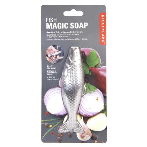 Kikkerland Fish Magic Soap - Odor-Removing Hand Soap (Fish Scent) - 5 x 1.25 x 3.375 in