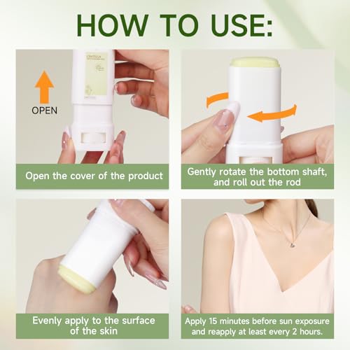 Sunscreen Stick SPF PA50++++ Centella Sunscreen Korean Sunscreen Stick Facial Sunscreen Soothing Moisture Matte Sun Stick for Face & Body Oily Sensitive Skin Non Greasy, No White Cast