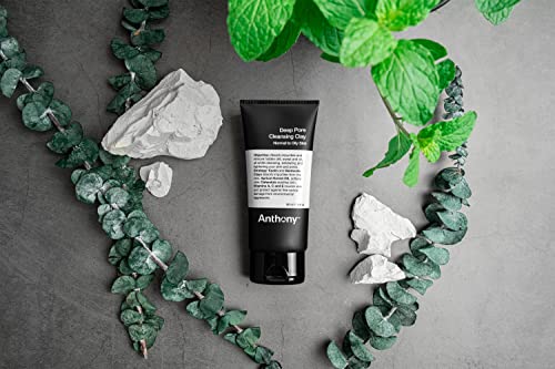 Anthony Deep Pore Cleansing Clay with Kaolin & Bentonite – Exfoliating Face Mask for Sensitive Skin, 3 Fl Oz