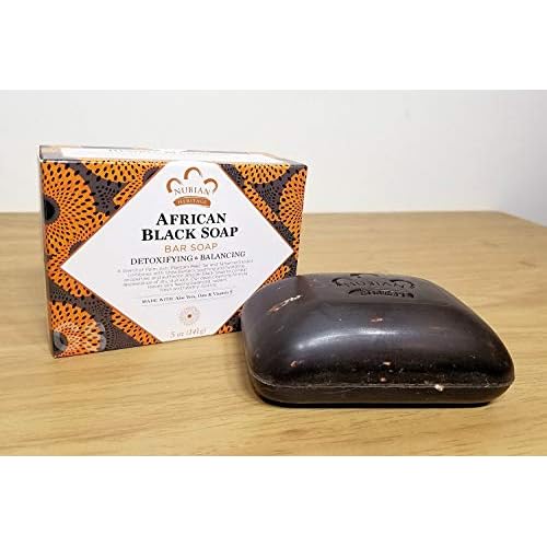 Nubian African Black Soap 5 Ounce Bar - 12 Count