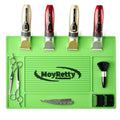Professional Magnetic Barber Mat with 4 Magnets, Non-Slip Rubber Tool Organizer, Black, 17.7x11.8 Inch, for Clippers, Scissors, Trimmers by MoyRetty (Green)