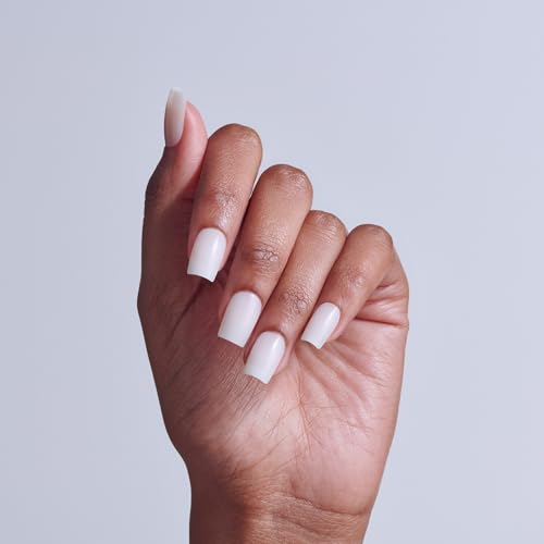 KISS Professional Short Press On Nails Pack of 2 with Nail Glue - White Square