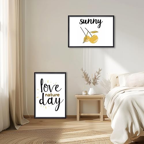 HEART ART 24x36 Poster Frames Set of 4 - Black Without Mat, Wall Art Display