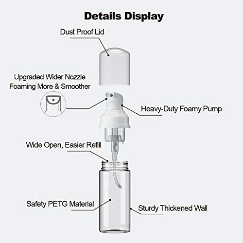 1oz/30ml Travel Foam Pump Bottle Set - 24 Refillable Clear Soap Dispensers