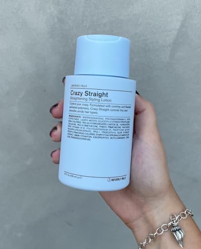 J Beverly Hills Crazy Straight Styling Lotion with Vitamin B5 - 8 Oz for Frizz Control & Shine