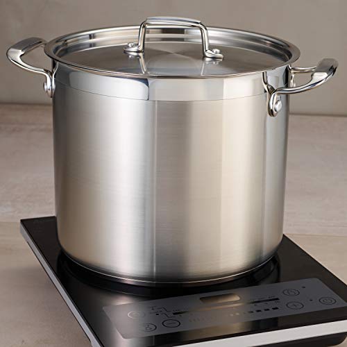Tramontina Gourmet 12-Quart Stainless Steel Stock Pot with Lid, Induction-Ready