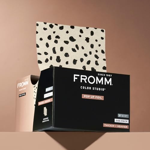 Fromm Embossed Cheetah Print Hair Foils - 500 Precut Highlights & Coloring Sheets, 5x11 inches, for Salon & Professional Use (Variation: 1 Pack of 500)