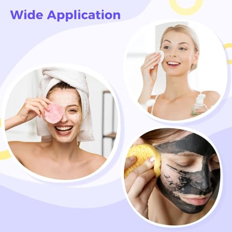 480 Pack Compressed Facial Sponges, Disposable Face Sponge for Cleansing, 4 Colors Expanding Face Pads with Waterproof PVC Zipper Bag