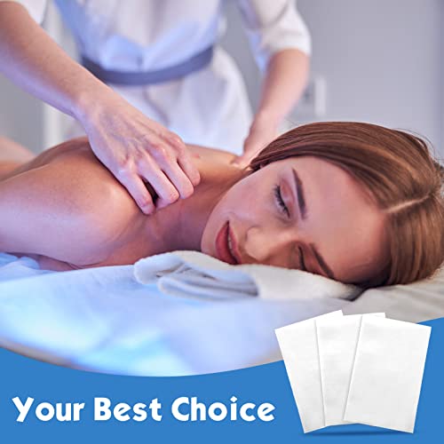 Tegeme Disposable Waterproof Massage Table Sheets 150 Pack - White, 31x70 inches