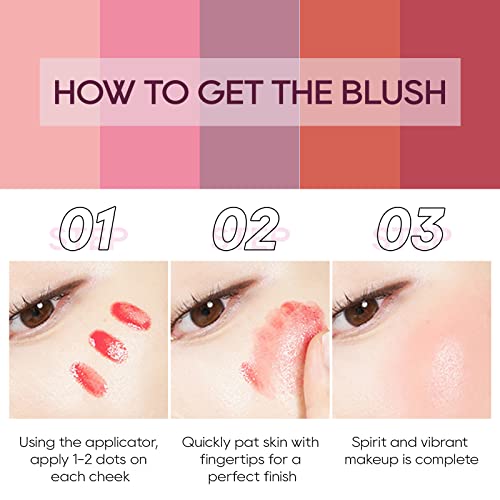 KYDA Liquid Blush, Matte Tinted for Cheeks, Lasting Dewy Finish, High Pigment Soft Creamy Blush, Blendable Lightweight Cover-Nude Pink