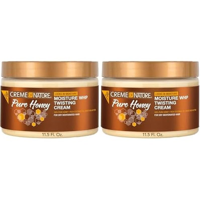 Creme of Nature Curl Cream for Curly Hair | Pure Honey | Moisture Whip | Twisting Cream | For Dry Hair