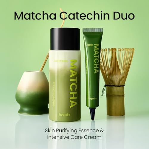beplain Matcha Catechin Skin Purifying Essence for Face | Hydrating & Balancing Facial Essence for Glowy Skin | Suitable for Sensitive Skin | K-Beauty (5.07 fl oz / 150 ml) (Matcha Catechin Duo)