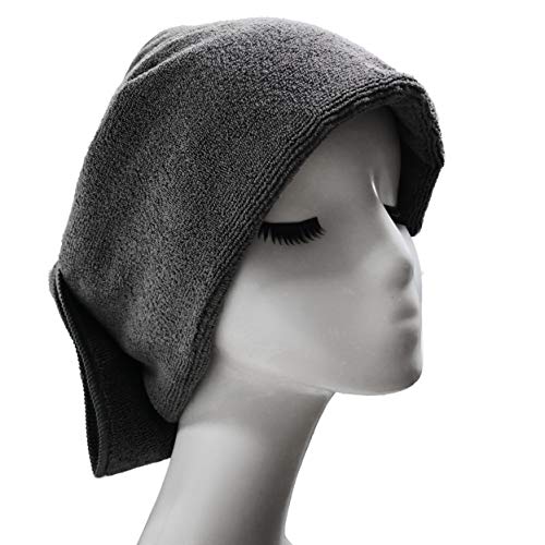 POLYTE Microfiber Hair Salon Towels 16x29 in - Dark Gray, 8 Pack, Quick Dry, Ultra-Absorbent