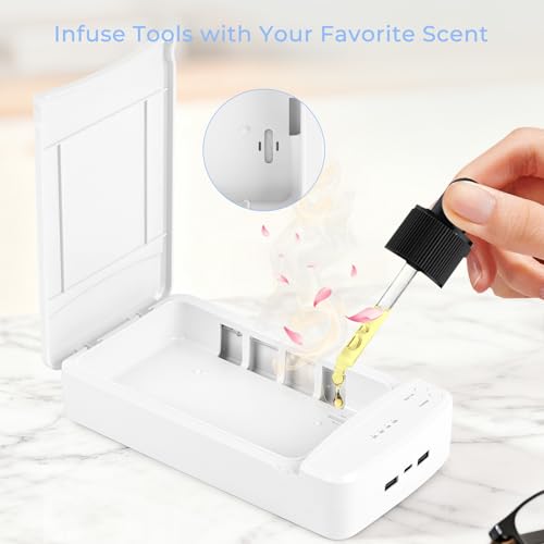 500ML Nail Tool Sterilizer Box with Blue Light Portable USB Multi-Functional Manicure Sanitizer