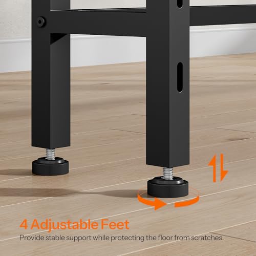 HOOBRO Full Size Adjustable Headboard with Outlets - Height-Adjustable Bed Headboard with USB & AC Charging Station
