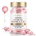 Keratin Hair Serum with Argan Oil & Vitamins - Hair Treatment Capsules