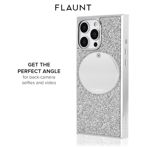 Flaunt MagSafe Compact Makeup Mirror - Magnetic Mirror with Slim Covered Design - Travel Accessory