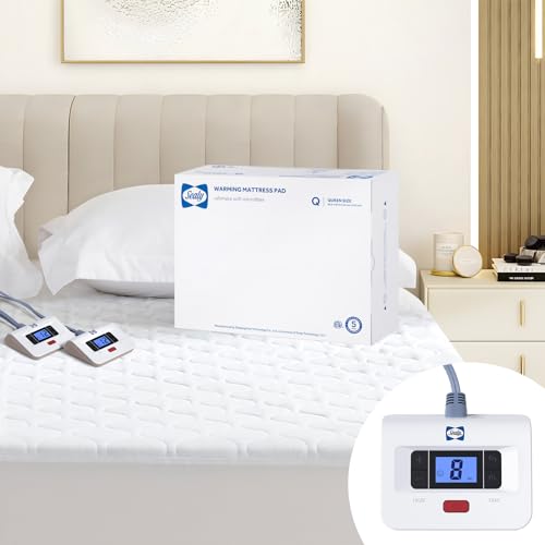 Sealy Queen Size Heated Mattress Pad Luxury Electric Bed Warmer