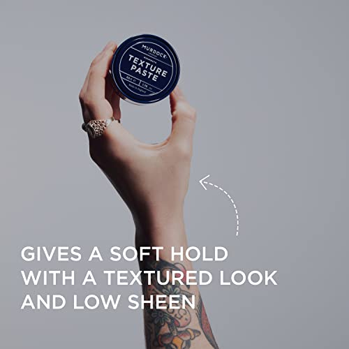 Murdock London Texture Paste - Soft Hold, Low Sheen Hair Styling Paste for Men, Rough Textured Finish, Lightweight, 1.76 fl oz - Variation