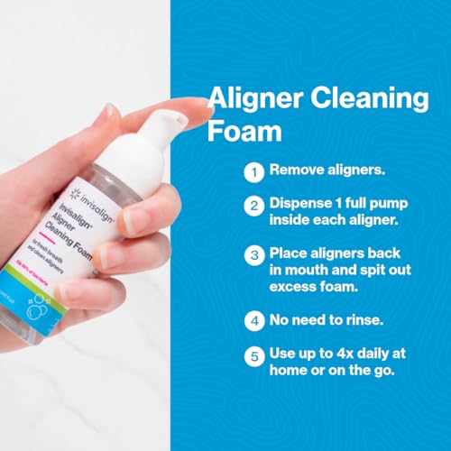 Invisalign Cleaning Foam - Mint, 1.86 fl oz (55ml) for Clear Aligner & Retainer Care