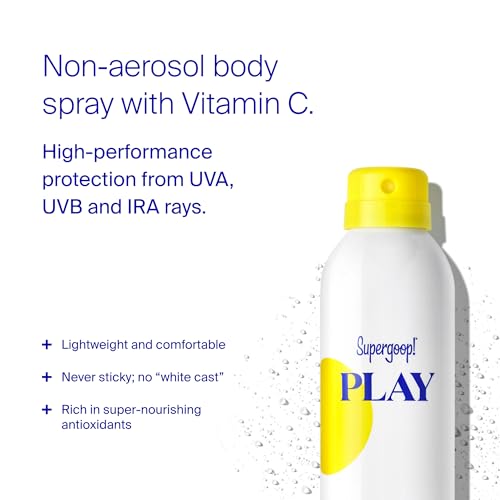 Supergoop! Glowscreen SPF 40, Sunrise (1.7 fl oz) + Play Antioxidant Body Mist SPF 50 (6 fl oz) - Broad Spectrum Body & Face Sunscreen Recommended for Sensitive Skin