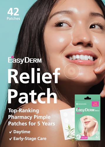 Relief Tea Tree Acne Patches - 42 Count Pack of 2, Ultra-Slim Waterproof Cover
