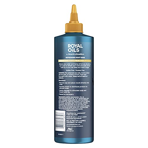 Royal Oils by Head & Shoulders Refreshing Root Rinse with Aloe Water and Hemp Oil, 12 fl oz