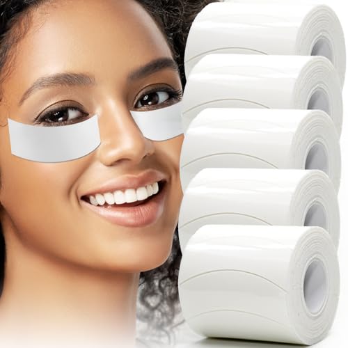 Eye Pads Lash Extensions Foam - Akissos 625 Pcs White Under Eye Patches,Foam Pad,Lash Extension Supplies,Lash Tech Supplies,Eyelash Pads,Beauty Tools,Elastic,Thick,No expiry No Slip 5 Roll