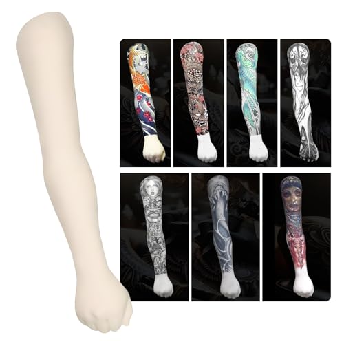 2MM Professional Silicone Tattoo Practice Arm - 1:1 Realistic Fake Skin, White Variation
