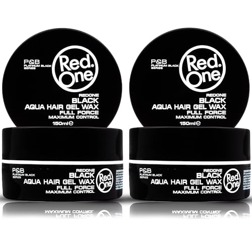 Redone Hair Wax Black 150ml Pack of 2 | Strong Hold & High Shine Hair Styling Wax for Men & Women | Gel Wax Hybrid for Slick Styles & Edge Control | Long Lasting, Non-Sticky, Professional Finish