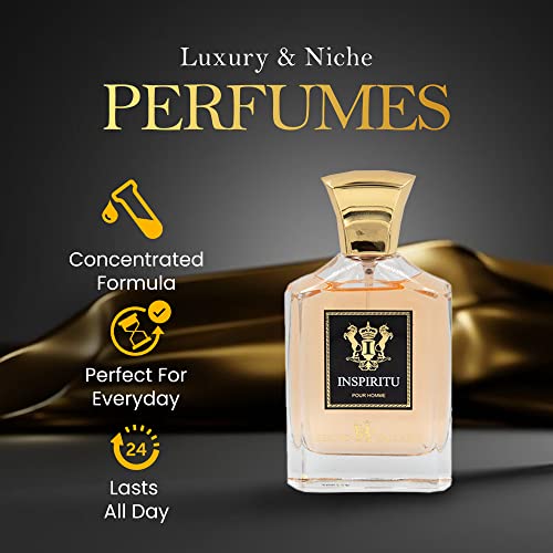 Luxury Masculine Perfume for Men - Long Lasting Musk Cologne Spray - 3.4oz