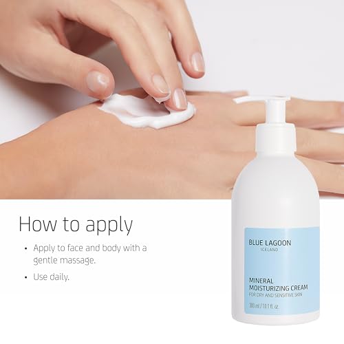 Blue Lagoon Iceland Mineral Moisturizing Cream 300ML - Hydrates & Nourishes Dry Sensitive Skin - No Fragrance