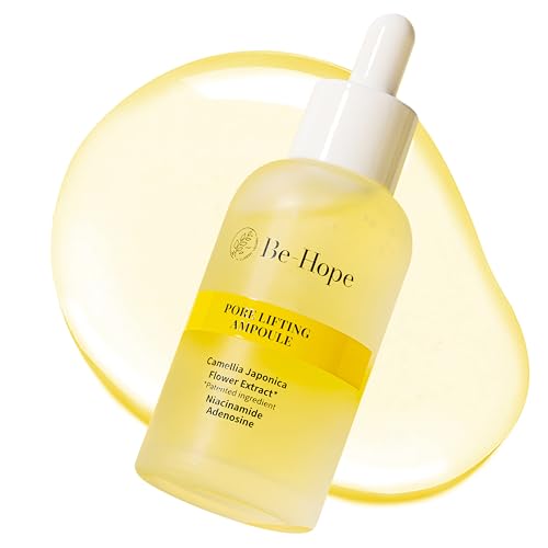 Be-Hope Vegan Luxury Pore Lifting Ampoule ? Firming and Pore Minimizing Serum with Peptides, Camellia Extract, Hyaluronic Acid ? Lightweight ? 50ml / 1.7 fl oz