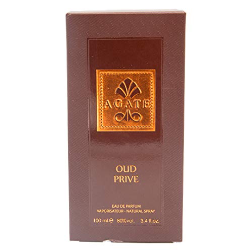 Dumont Agate Oud Privie Unisex Eau de Parfum 3.4oz - Long Lasting Vanilla Saffron Cologne Mist