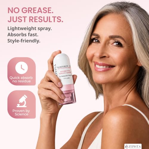 Hair Growth Spray for Men & Women - Supports Thinning Hair with Rice Water Biotin Aloe Vera