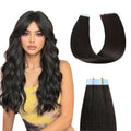 Sunya Tape in Hair Extensions 22 Inch Straight Human Hair Black #1B - 20 Pieces, 50g