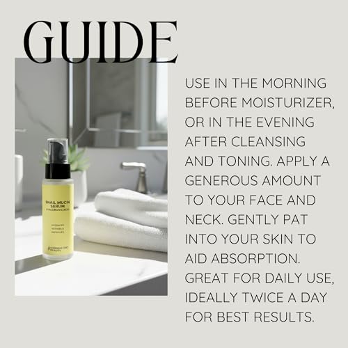 Snail Mucin Serum - Hydrating Face Serum for Skin Barrier Repair & Anti-Aging - Hyaluronic Acid Active Moisture Retention - Hannah Cho Beauty