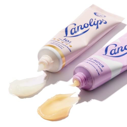 Lip Balm & Overnight Lip Mask Duo - Hydrating Lip Care Set with Lanolin
