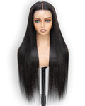 22 Inch Straight Lace Front Human Hair Wig - Natural Color, Pre-Plucked, Glueless Fit