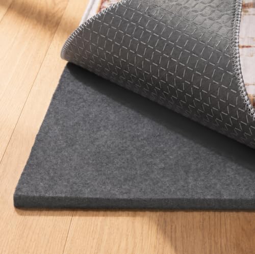 9' x 12' Non-Slip Rug Pad - Felt & Rubber Underlay, Waterproof, Thick