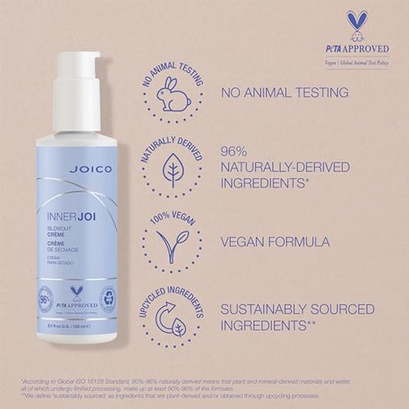 Joico InnerJoi Blowout Creme | Styling For All Hair Types | Sulfate & Paraben Free | Naturally-Derived Vegan Formula