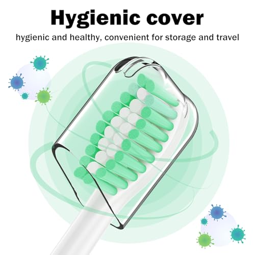 8 Pack Electric Toothbrush Replacement Heads for Sonicare E-Series & More - Blue & Pink, Includes Protective Cover